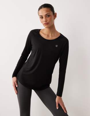 Serenity - T-shirt à manches longues en tissu léger à séchage rapide - Noir 42