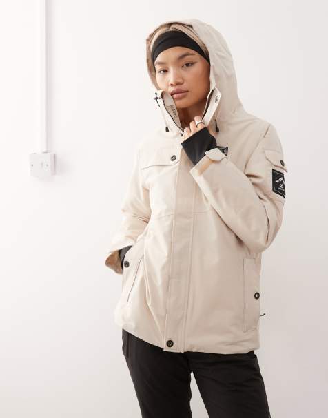 Dare 2b Ski life waterproof jacket in beige - view 1