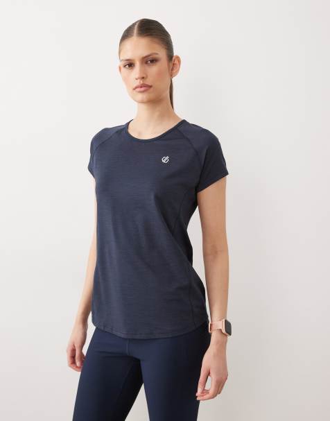 Dare 2b Stretchy corral lightweight t-shirt in navy - view 1