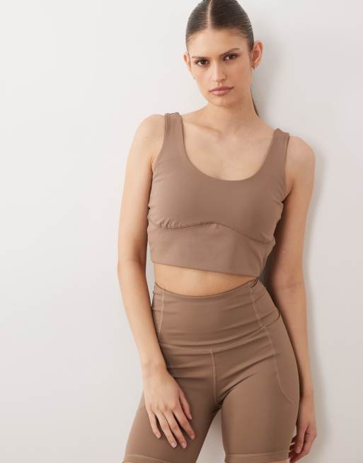 Dare 2b - Top senza maniche corto super elasticizzato ad asciugatura rapida color corteccia di pino