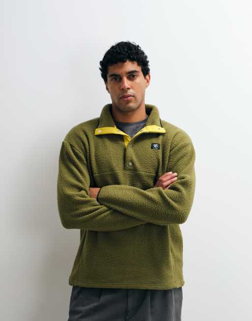 Dare 2b Twin tip snap fleece in martini olive, 2 of 5