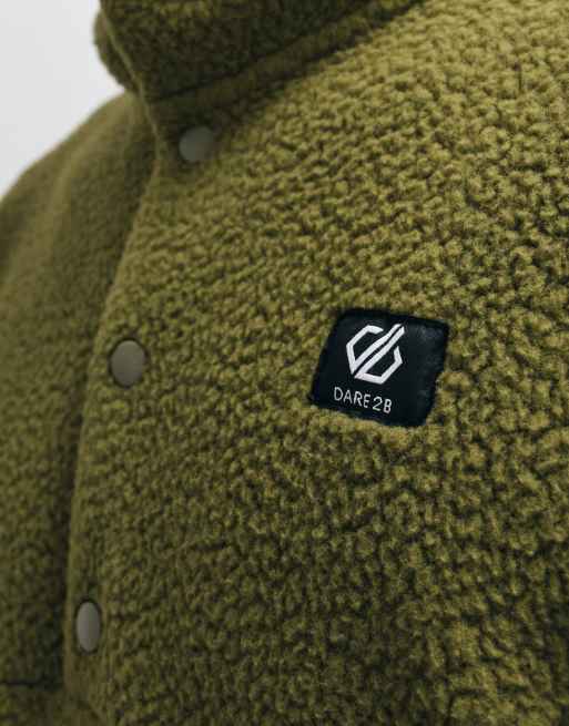 Dare 2b Twin tip snap fleece in martini olive, 3 of 5
