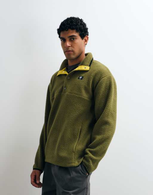 Dare 2b Twin tip snap fleece in martini olive, 5 of 5
