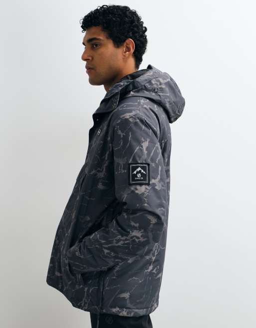 Dare 2b veste freeride imperméable à enfiler III isolante à imprimé craquelé foncé, 4 de 5