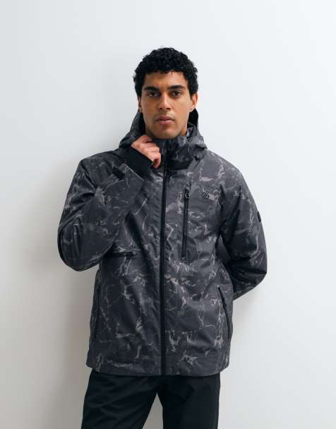 Dare 2b veste imperméable Baseplate IV isolante à imprimé craquelé foncé - view 1