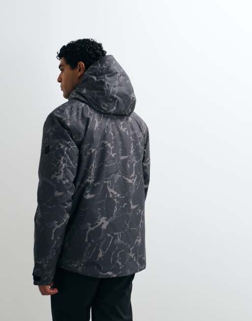 Dare 2b veste imperméable Baseplate IV isolante à imprimé craquelé foncé, 3 de 5