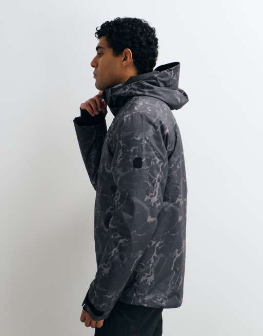 Dare 2b veste imperméable Baseplate IV isolante à imprimé craquelé foncé, 5 de 5