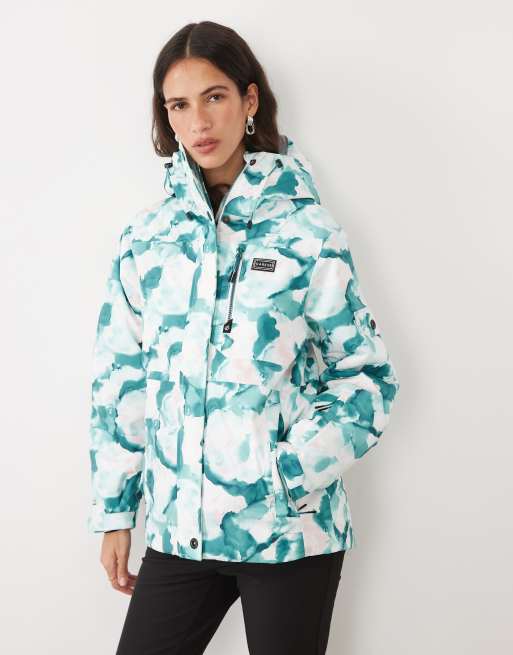 Dare 2b veste imperméable et isolante Snow line à imprimé marbre bleu sarcelle, 2 de 4