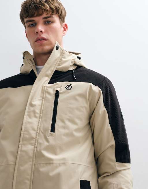 Dare 2b wasserdichte, isolierte Firn-Jacke in White Pepper Black, 2 von 5