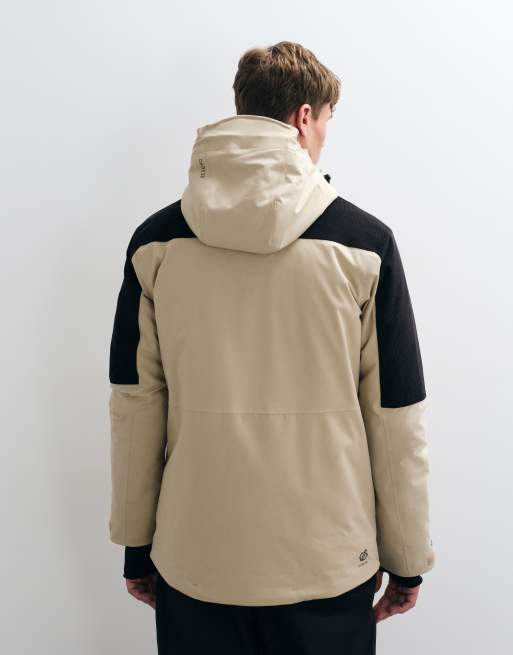 Dare 2b wasserdichte, isolierte Firn-Jacke in White Pepper Black, 5 von 5
