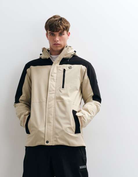 Dare 2b Waterproof firn insulated jacket in white pepper black - view 1