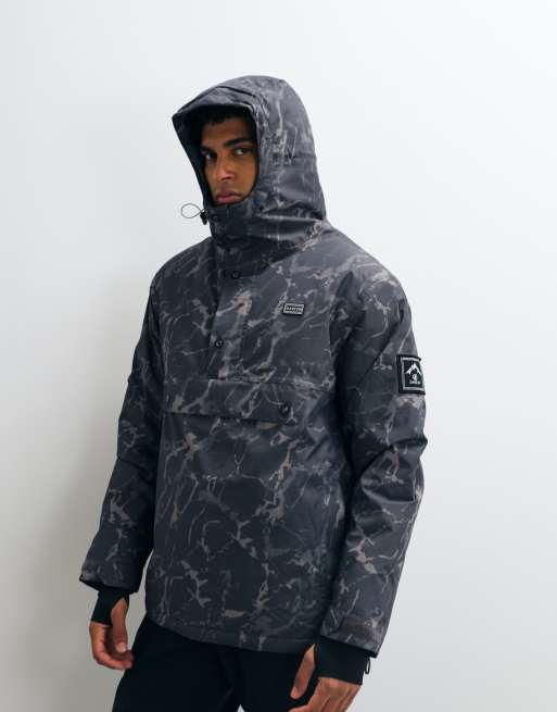 Dare 2b Waterproof freeride overhead iii insulated jacket in dark cracked print, 2 of 5