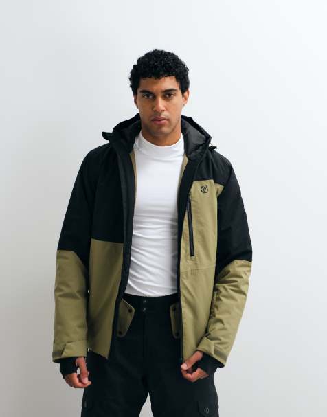 Dare 2b Waterproof halfpipe iv insulated jacket in black martini olive - view 1