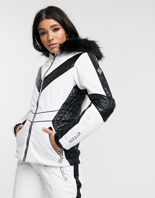 Dare 2b X Julien Macdonald Emperor ski jacket in white | ASOS