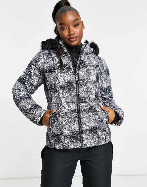 Dare2b Glamorize II ski jacket in mono grey ASOS