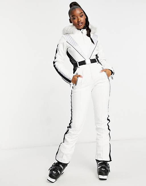 Dare2b X Julien MacDonald ski suit in white | ASOS