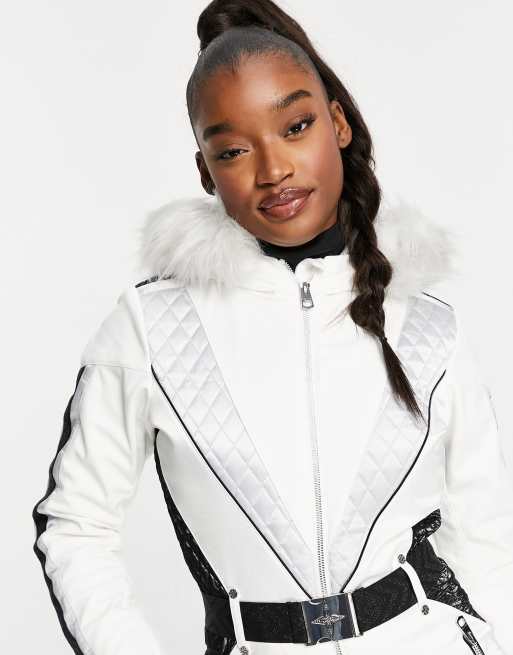 Sucediendo Ensangrentado Capilares Dare2b X Julien MacDonald ski suit in white | ASOS