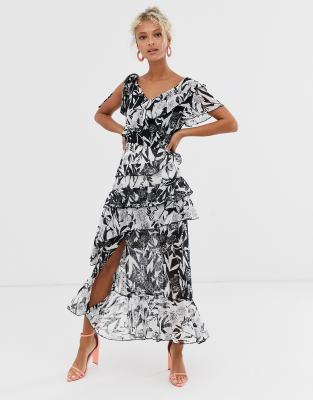 white wrap tea dress