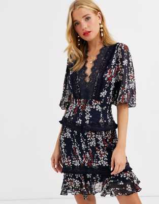 navy floral dress