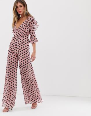 plunge front jumpsuit