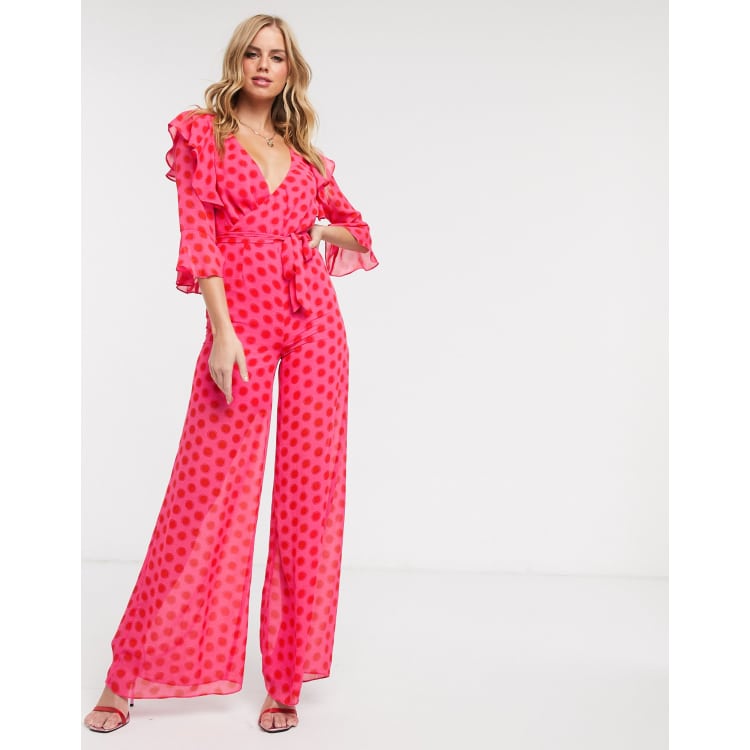 Dark pink hot sale jumpsuit