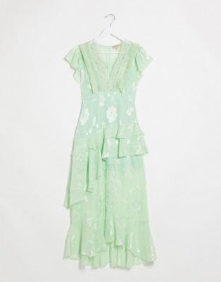 dark green lace maxi dress