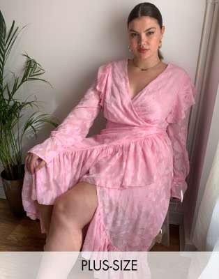 rose pink wrap dress