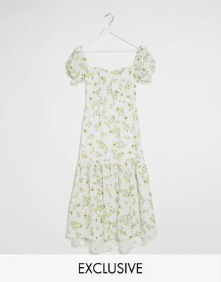 pink and white midi dress