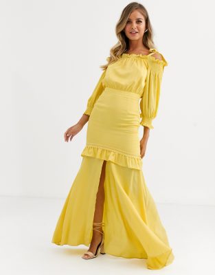 maxi yellow dress