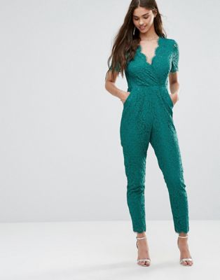 lace green jumpsuit
