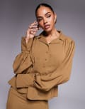 [Daska] Daska blouse in cinnamon (part of a set)-Brown 8-10 Cinnamon