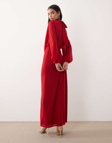 strapless open back dress Red Tank Pocket Twirl Dress