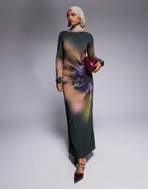 Daska exclusive maxi dress in overscale placement floral - view 1