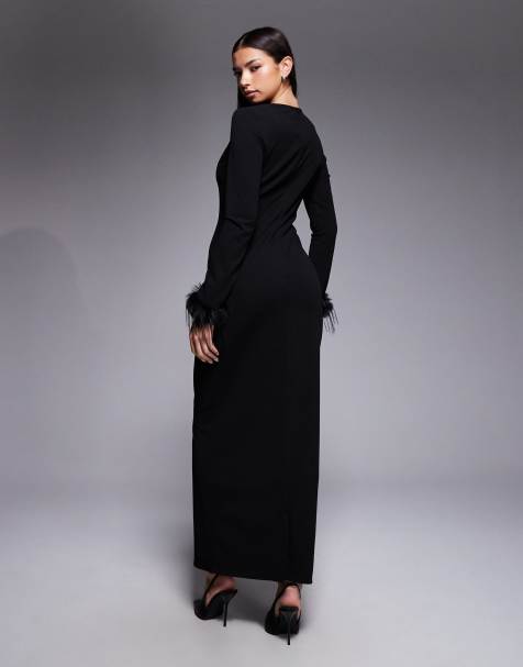baby doll dress black Soft Flex Ponte Mini Babydoll Dress for Tall Women in Black 16 / Tall / Black main image 1