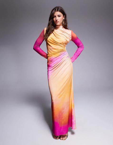 Daska – Gerafftes Maxikleid mit verschwommenem Muster - view 1
