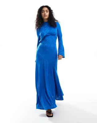 Daska high neck maxi dress in cobalt