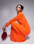 [Daska] Daska high neck maxi dress in orange 12-14 Orange