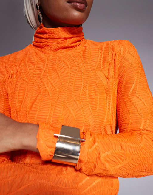 Daska high neck maxi dress in orange