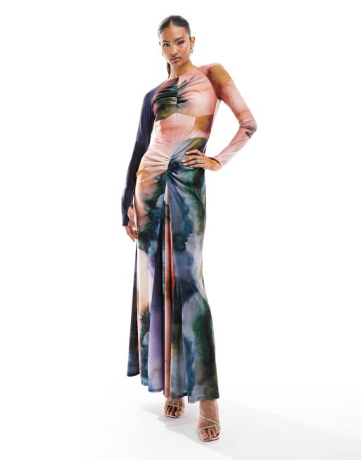 Silk jersey 2025 maxi dress