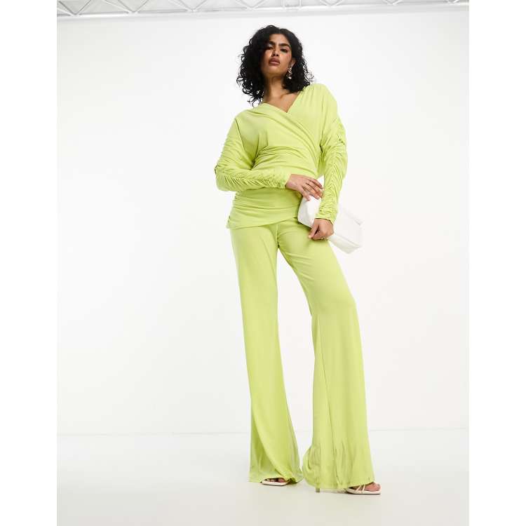 Lime green 2024 jump suit