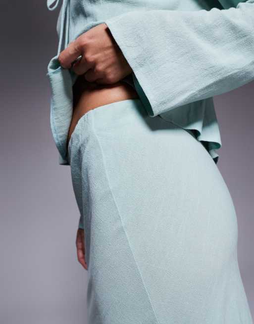 Daska linen skirt co-ord in sage, 2 of 5