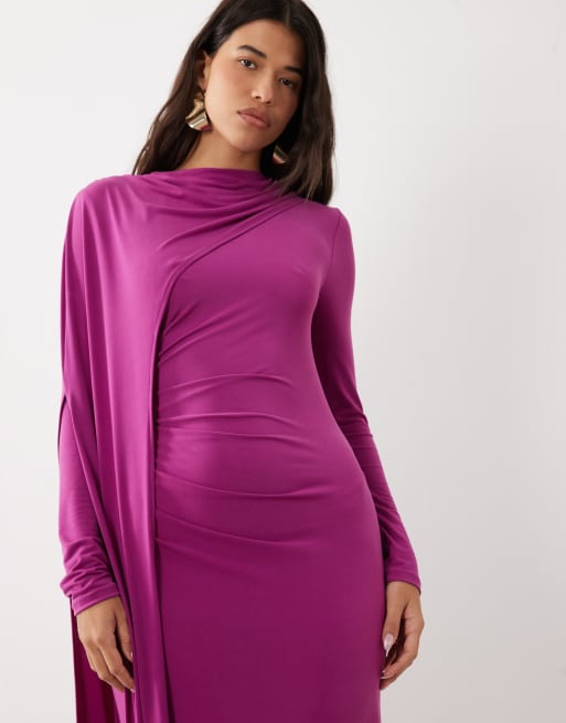 Daska One-Shoulder-Cape-Maxikleid in Lila, 2 von 4