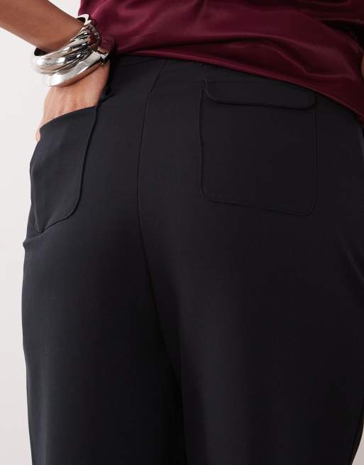 Daska pantaloni dritti a vita alta neri, 2 di 5