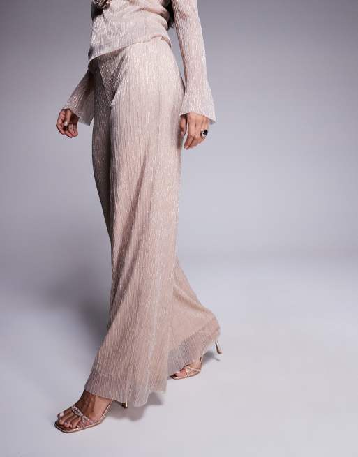 Daska - Pantaloni in rete oro tenue in coordinato, 2 di 5