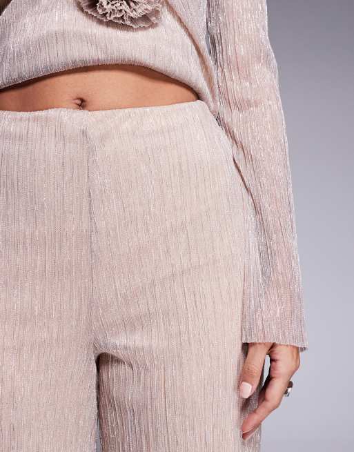Daska - Pantaloni in rete oro tenue in coordinato, 3 di 5