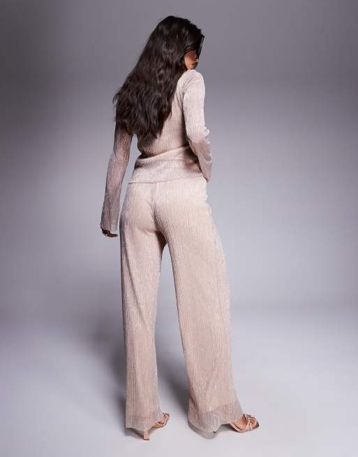 Daska - Pantaloni in rete oro tenue in coordinato, 4 di 5