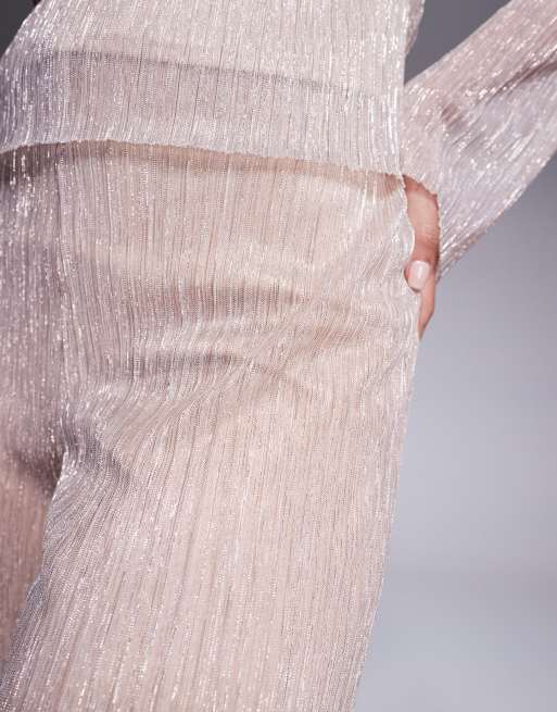 Daska - Pantaloni in rete oro tenue in coordinato, 5 di 5