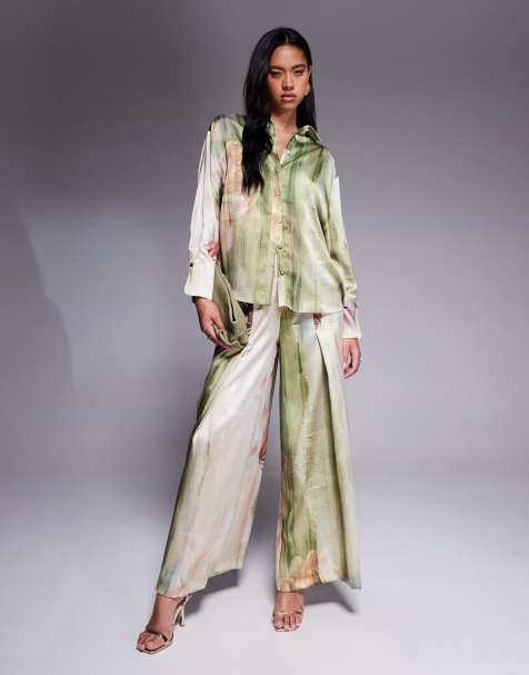 Daska satin set in floral print - view 1