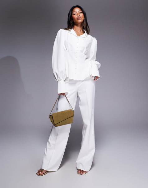 Daska trouser co-ord in white 