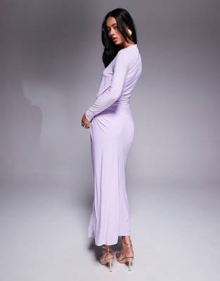 Daska twist front dress in lilac